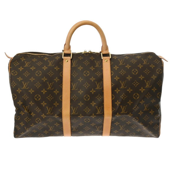 Louis Vuitton Handbags - LOUIS VUITTON Monogram Keepall Brown Canvas Boston Bag